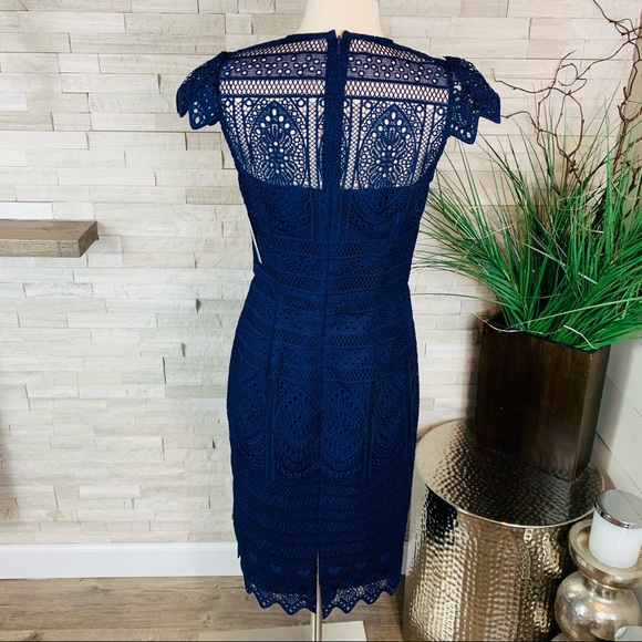 Antonio Melani NWT Navy Kelly Lace Sheath Dress - Picture 7 of 10